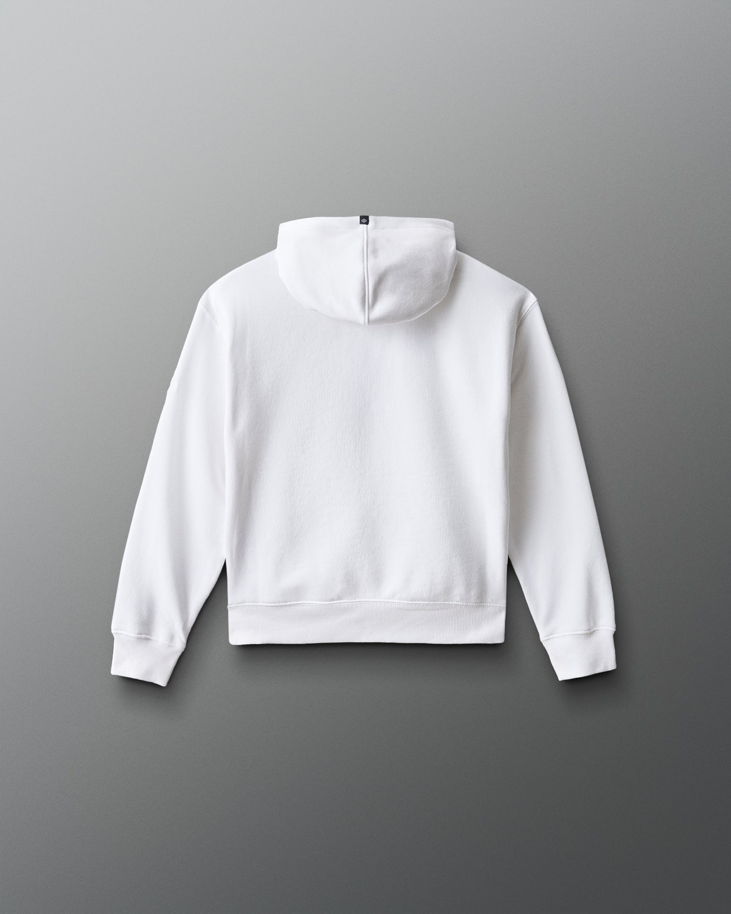 White hoodie on a gray background