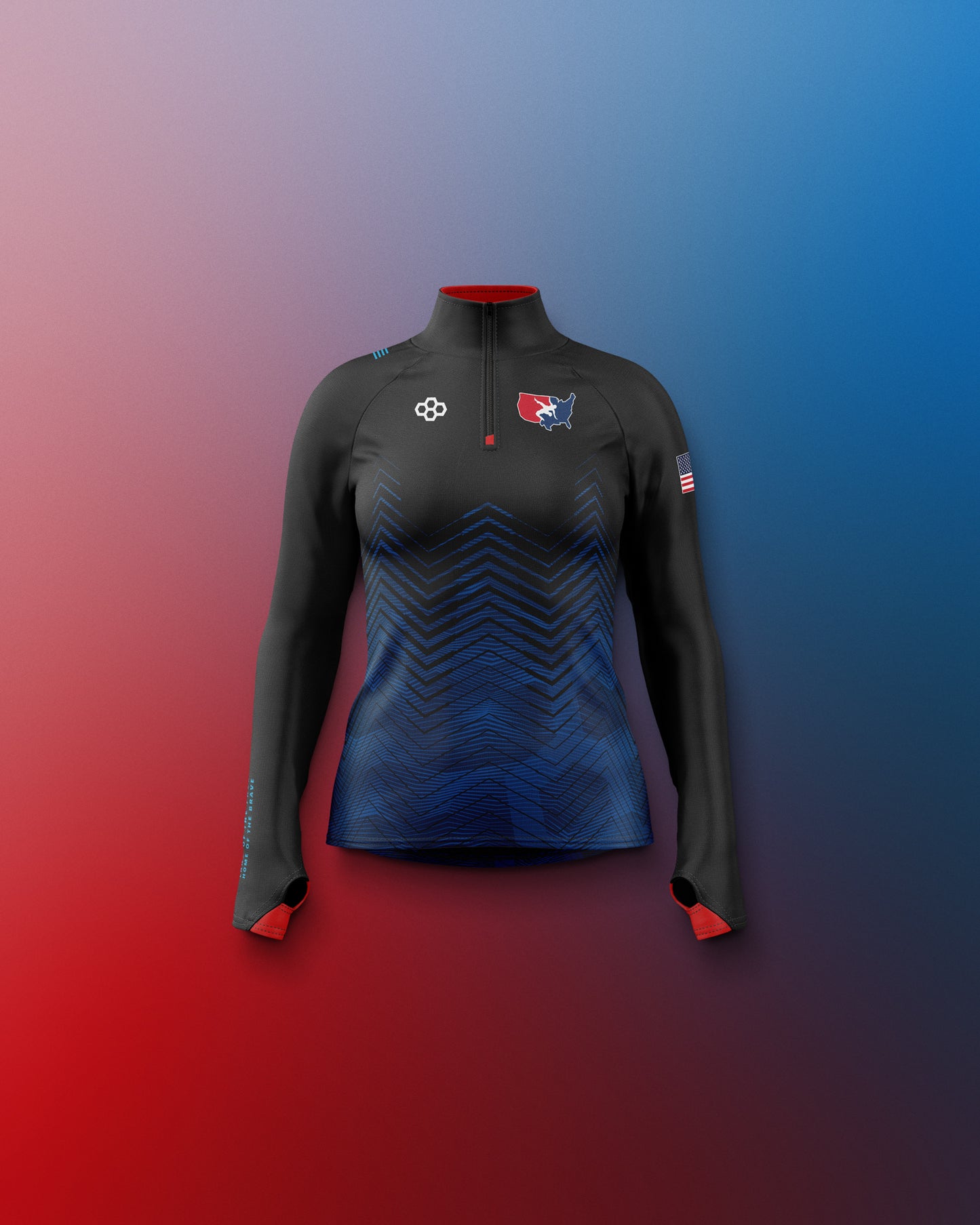 USAW Girl's Sublimated 1/4 Zip