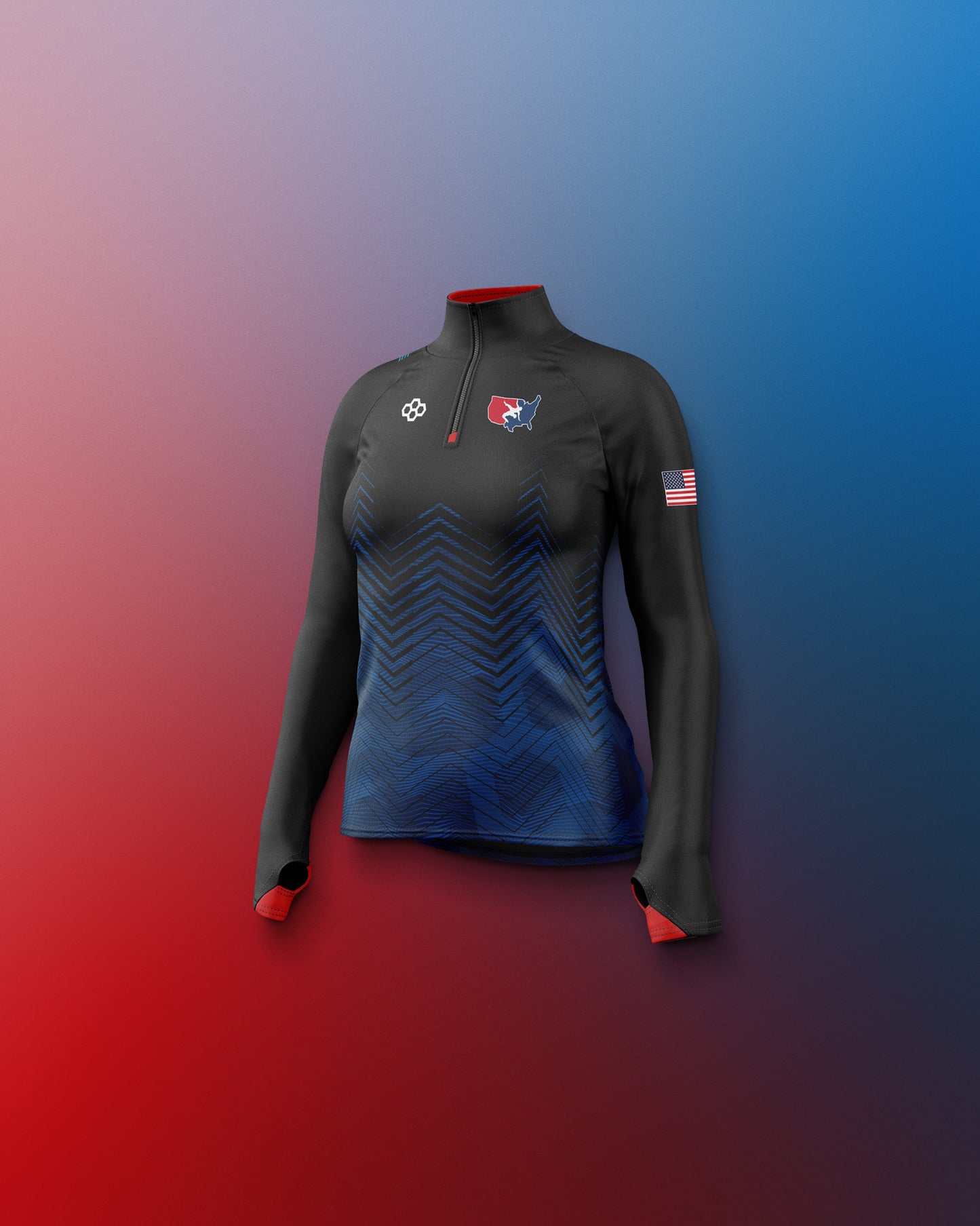 USAW Girl's Sublimated 1/4 Zip