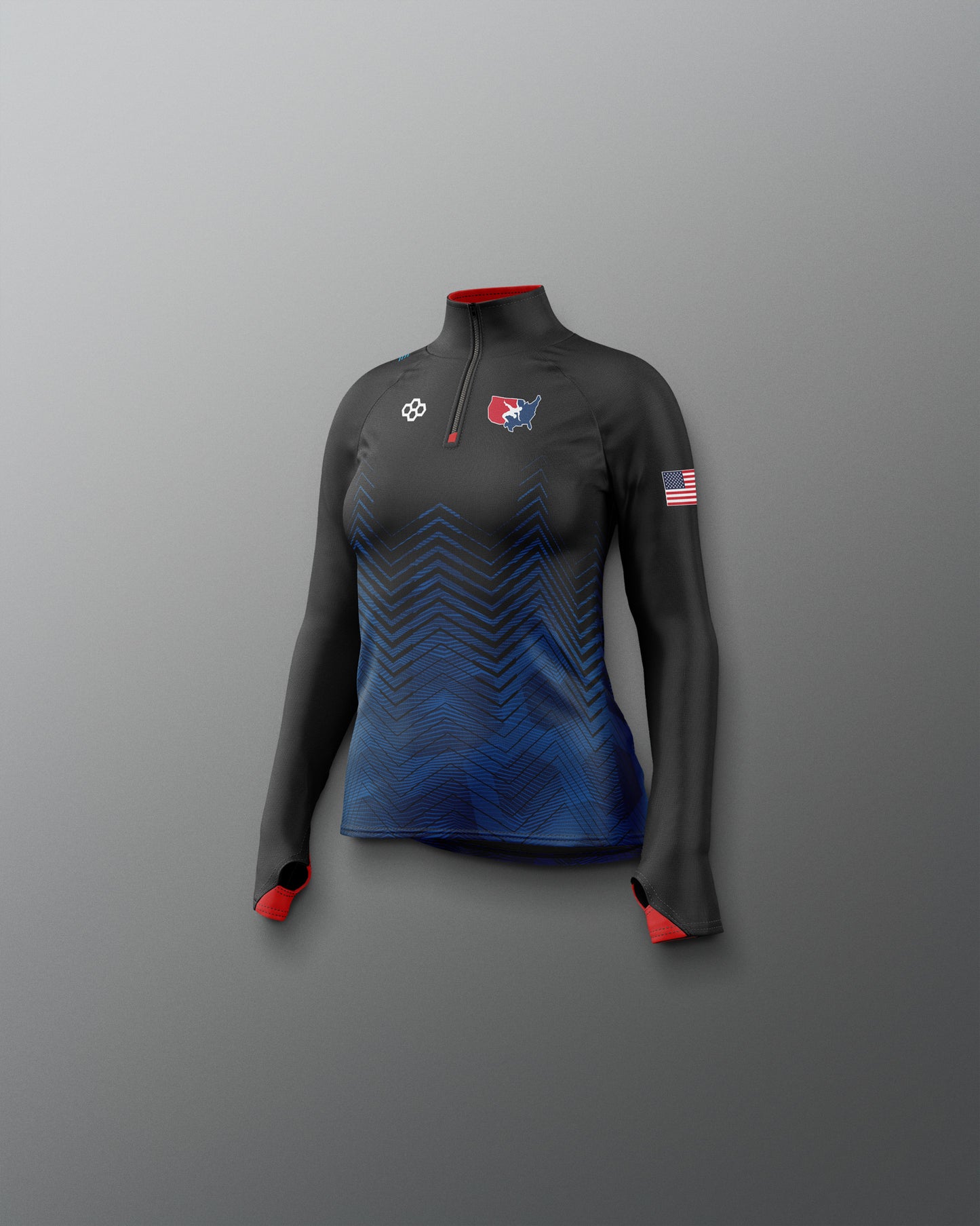 USAW Girl's Sublimated 1/4 Zip