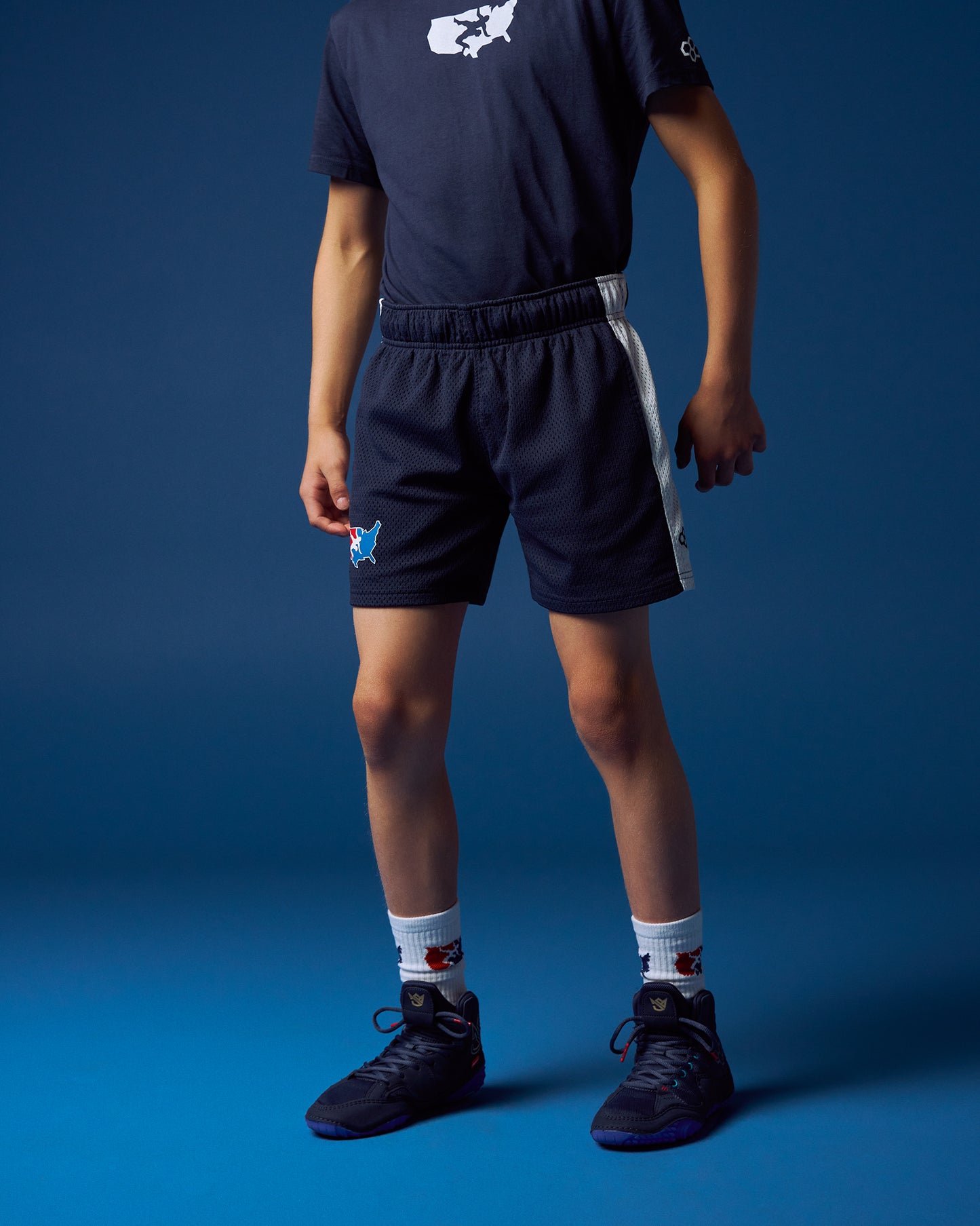 USA Wrestling 5" Premium Panel Youth Mesh Shorts