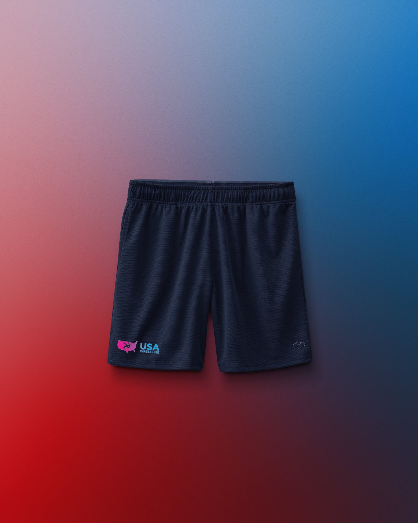 Short en maille dégradé USA Wrestling 6" pour jeunes