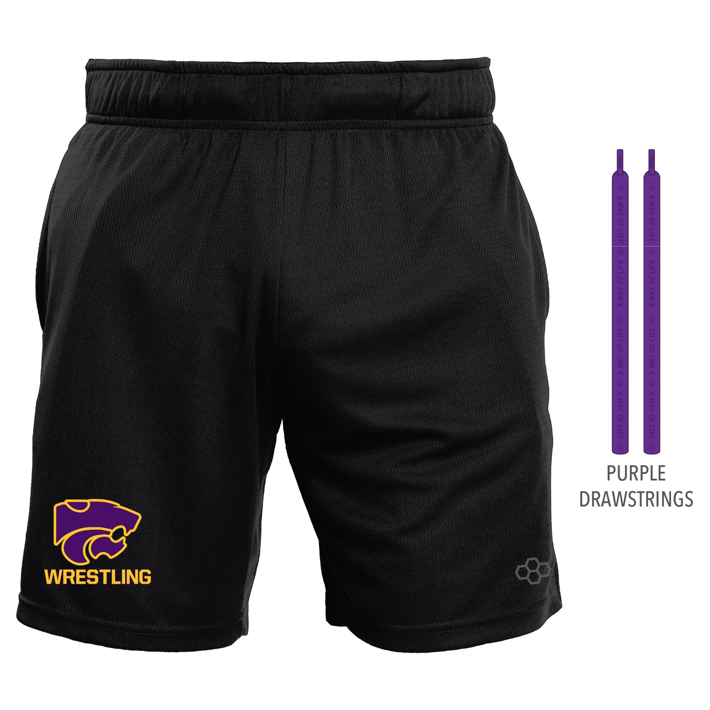 8" Mesh Shorts-Unisex--Eureka High School-Black