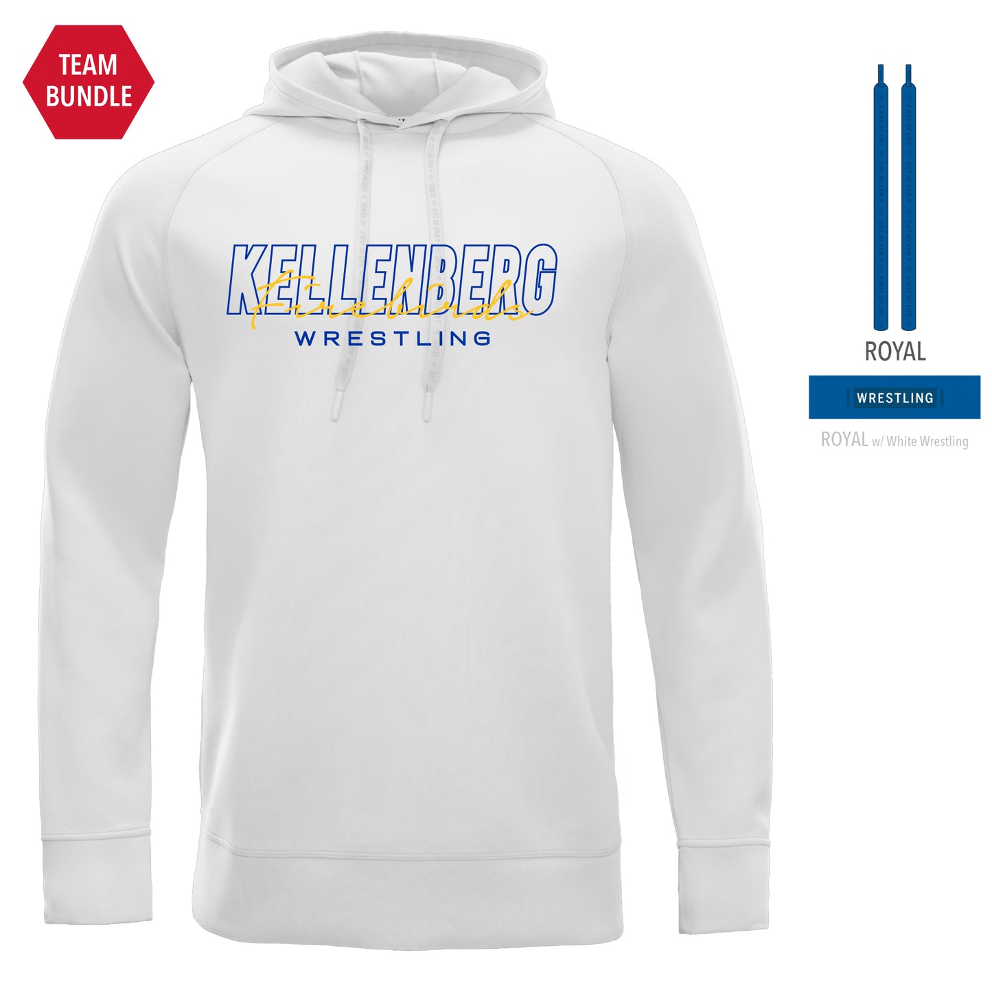 Cool-Touch Hoodie-Unisex--Kellenberg HS Parent Club Team Store White