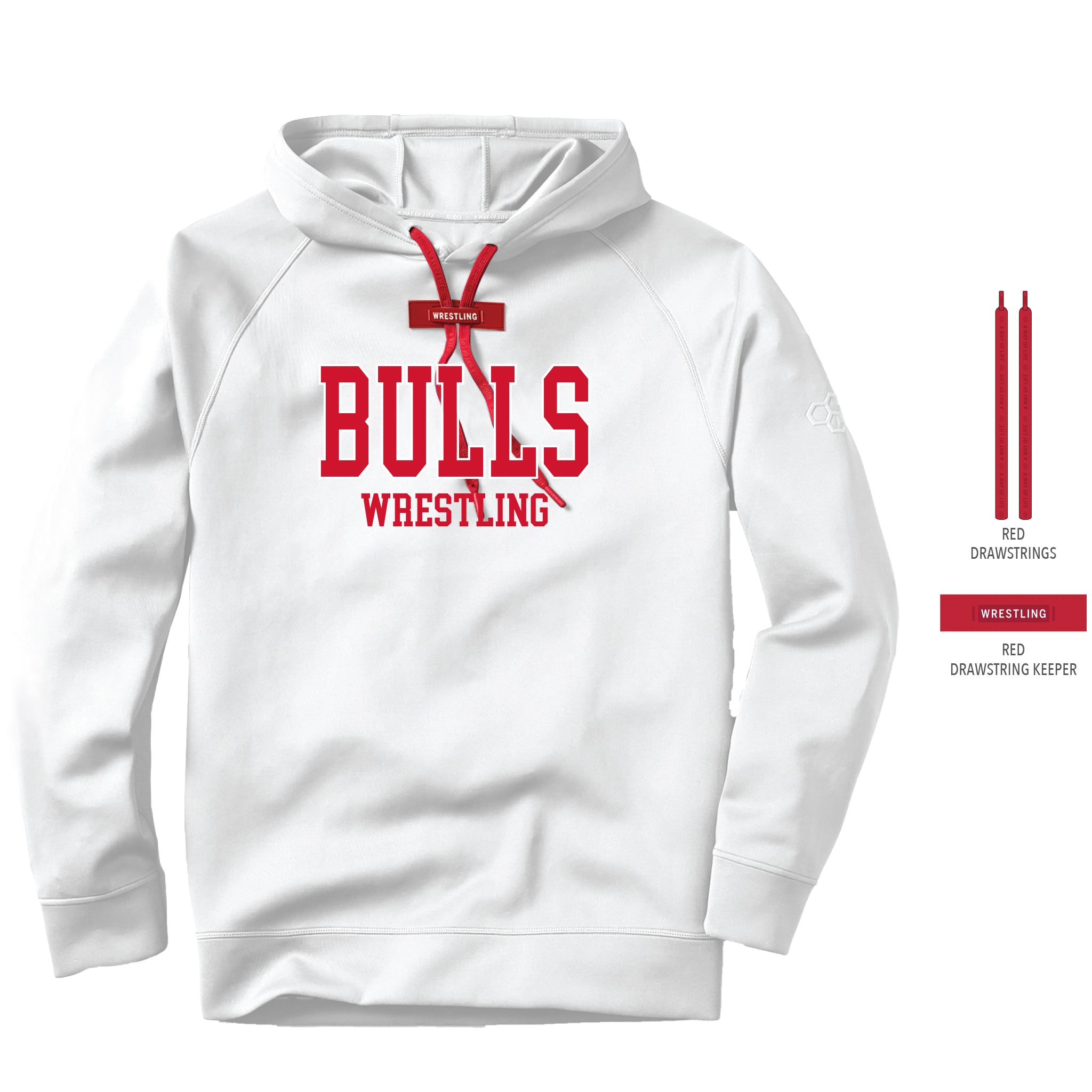 CoolTouch HoodieUnisexSmithtown West Wrestling Team Store White RUDIS
