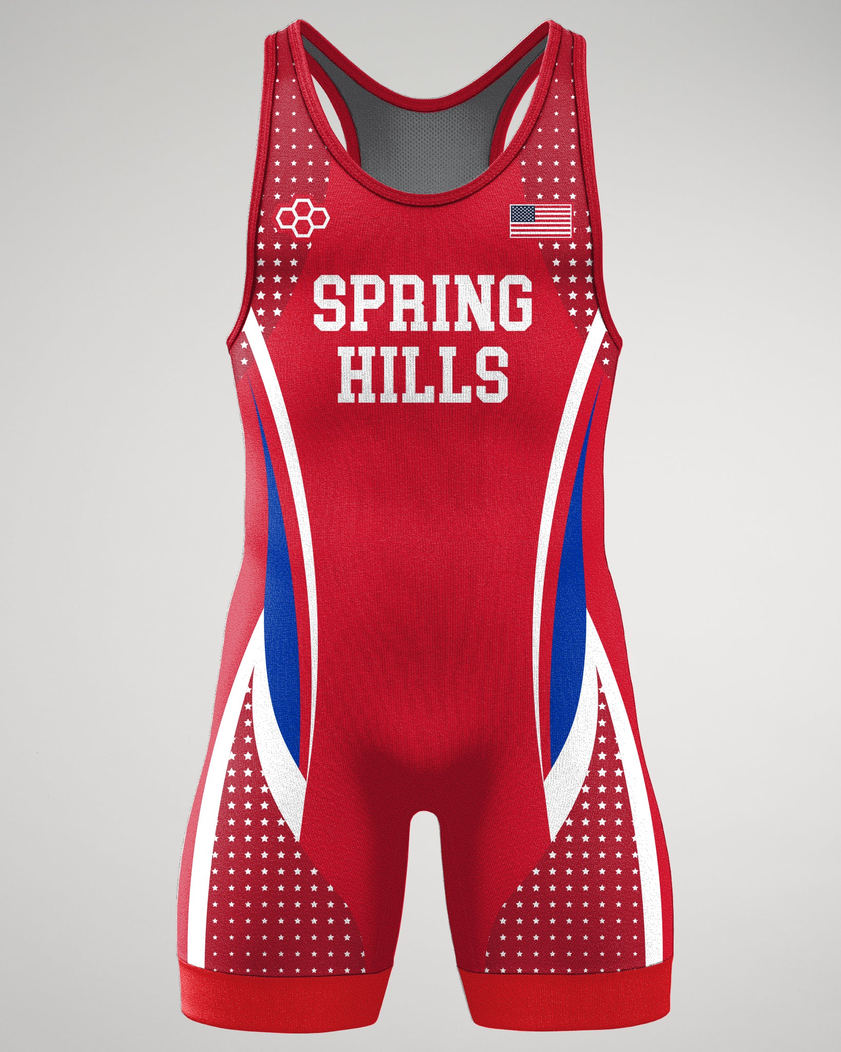 Elite SingletMen'sSpring Hills Wrestling Club Red RUDIS