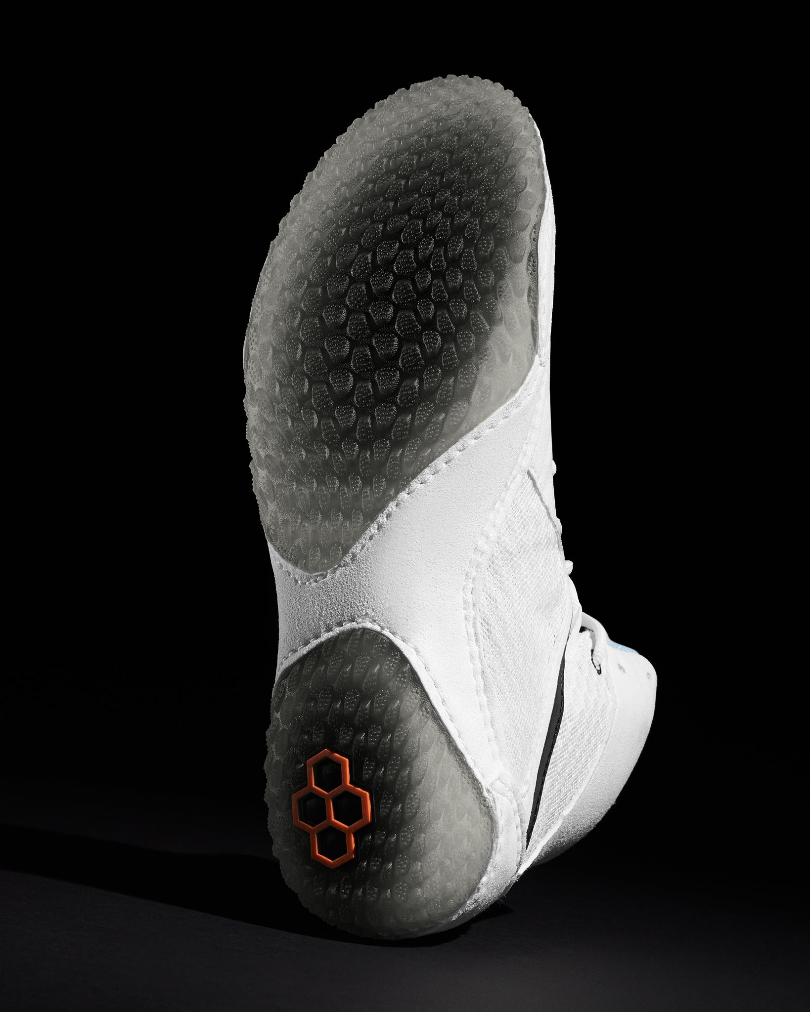 RUDIS Alpha 2.0 wrestling shoes split sole traction outsole showing grip pattern designed for mat control, stability, and movement at every angle