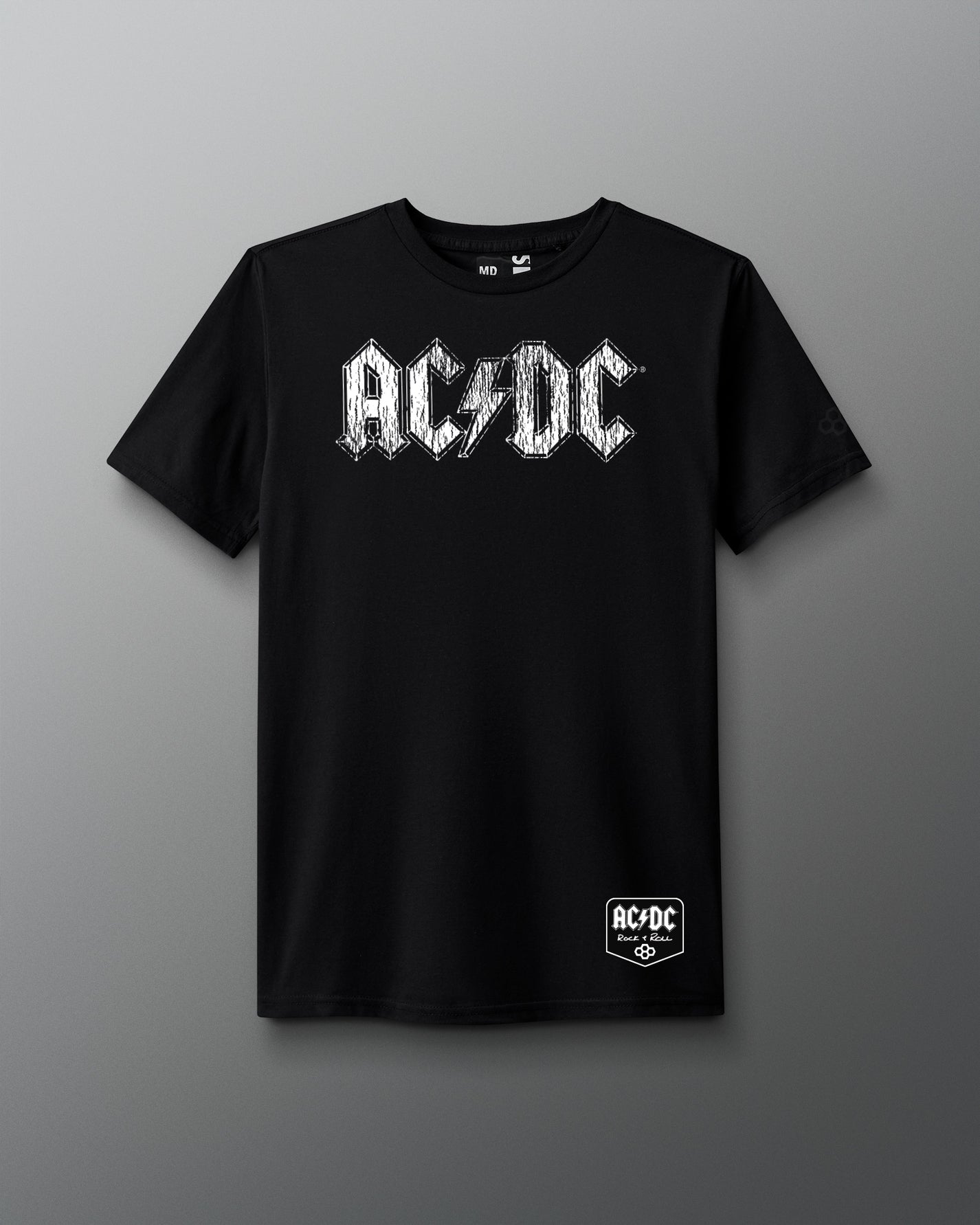 AC/DC Distress Logo Super Soft Wrestling T-Shirt - Officially Licensed ...