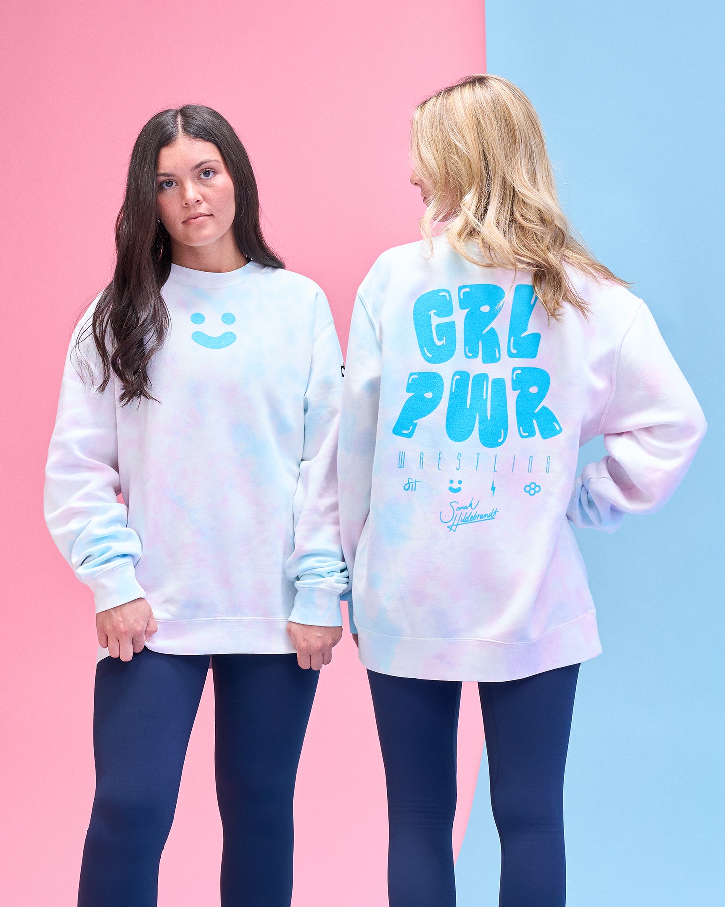 SH Girl Power Adult Tie-Dye Crewneck