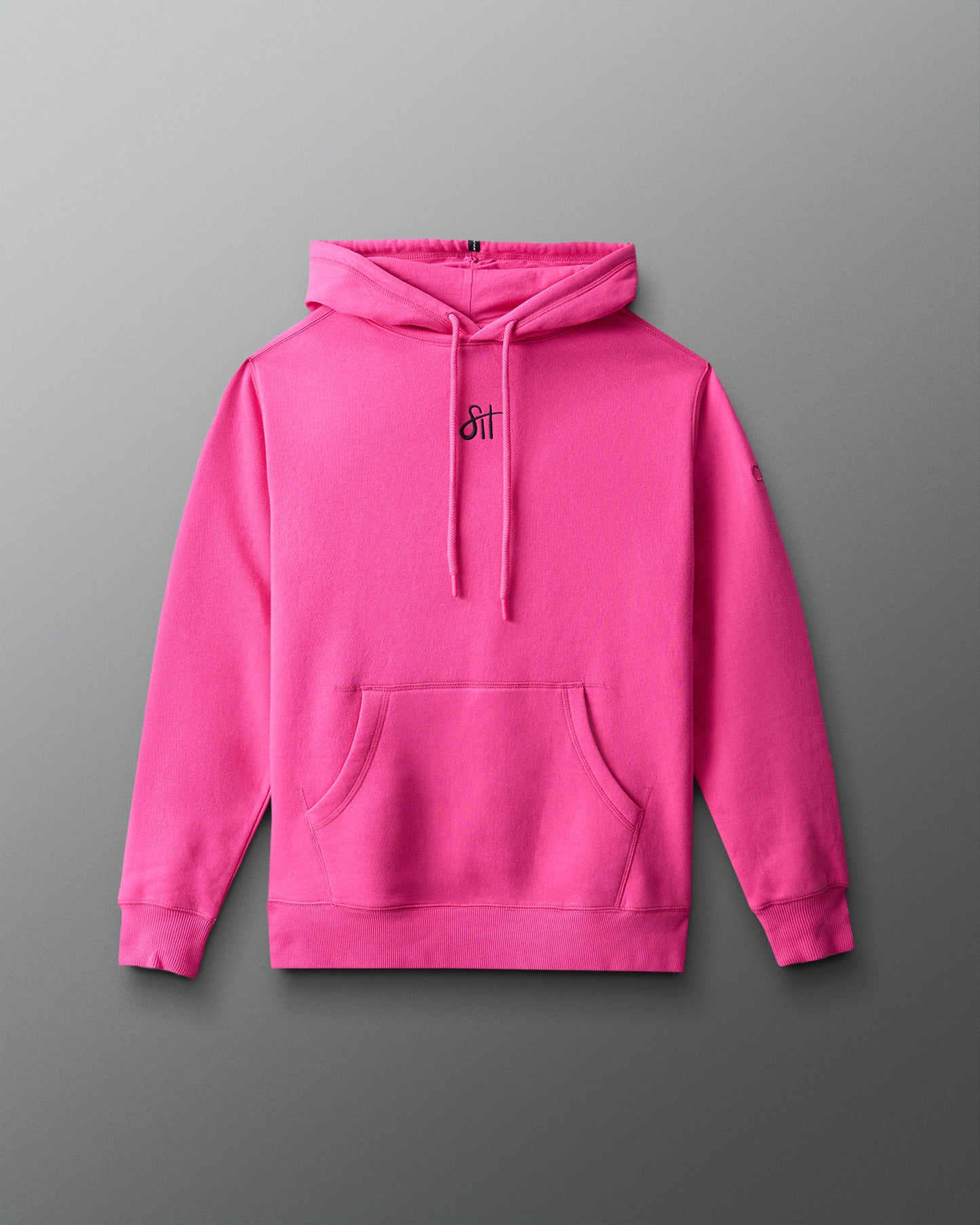Pink hoodie on a gray background