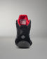 Black wrestling shoe with red interior on a gray background - Cary Kolat wrestling shoes