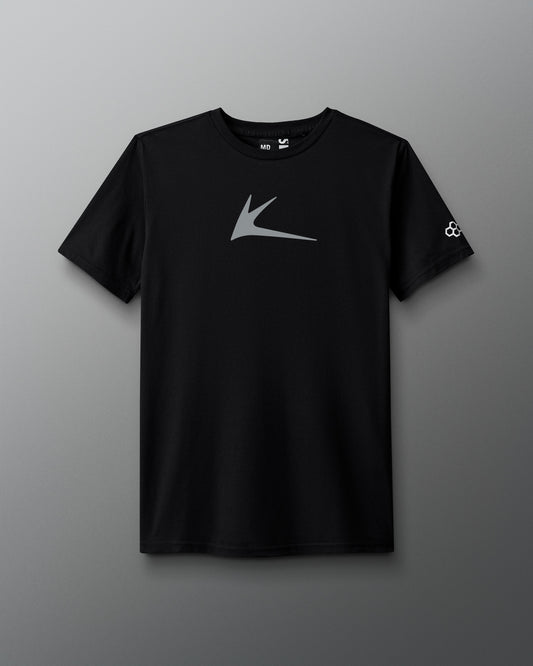 Black t-shirt with a 'Kolat' logo on a gray background