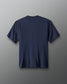 Navy blue t-shirt on a gray background