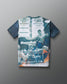 T-shirt with a graphic design of a boxer on a gray background