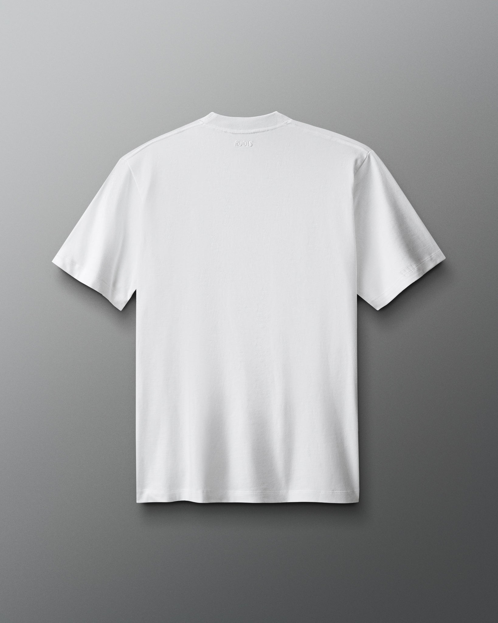 White t-shirt on a gray background