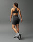 Women's Sports Bra and Biker Short Gift Bundle - Charcoal