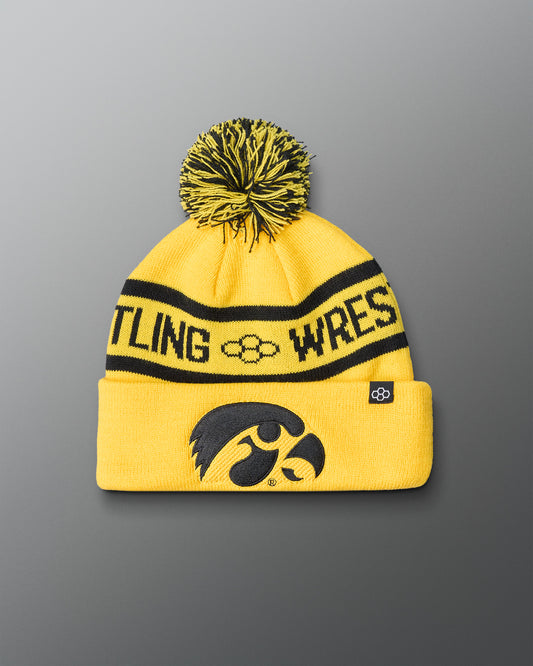 Iowa Two-Tone Pom Beanie