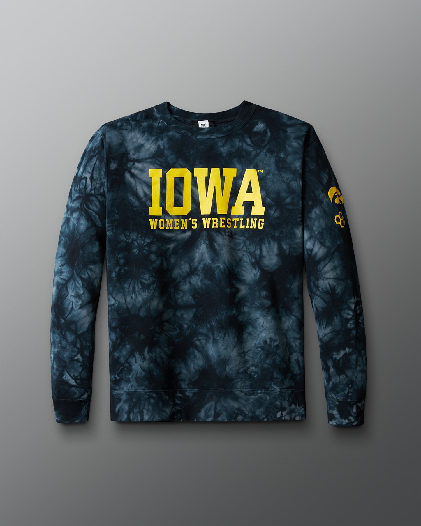 Pull ras du cou tie-dye de lutte féminine de l'Iowa
