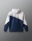 Two-tone hoodie with 'A Way of Life' text on a gray background