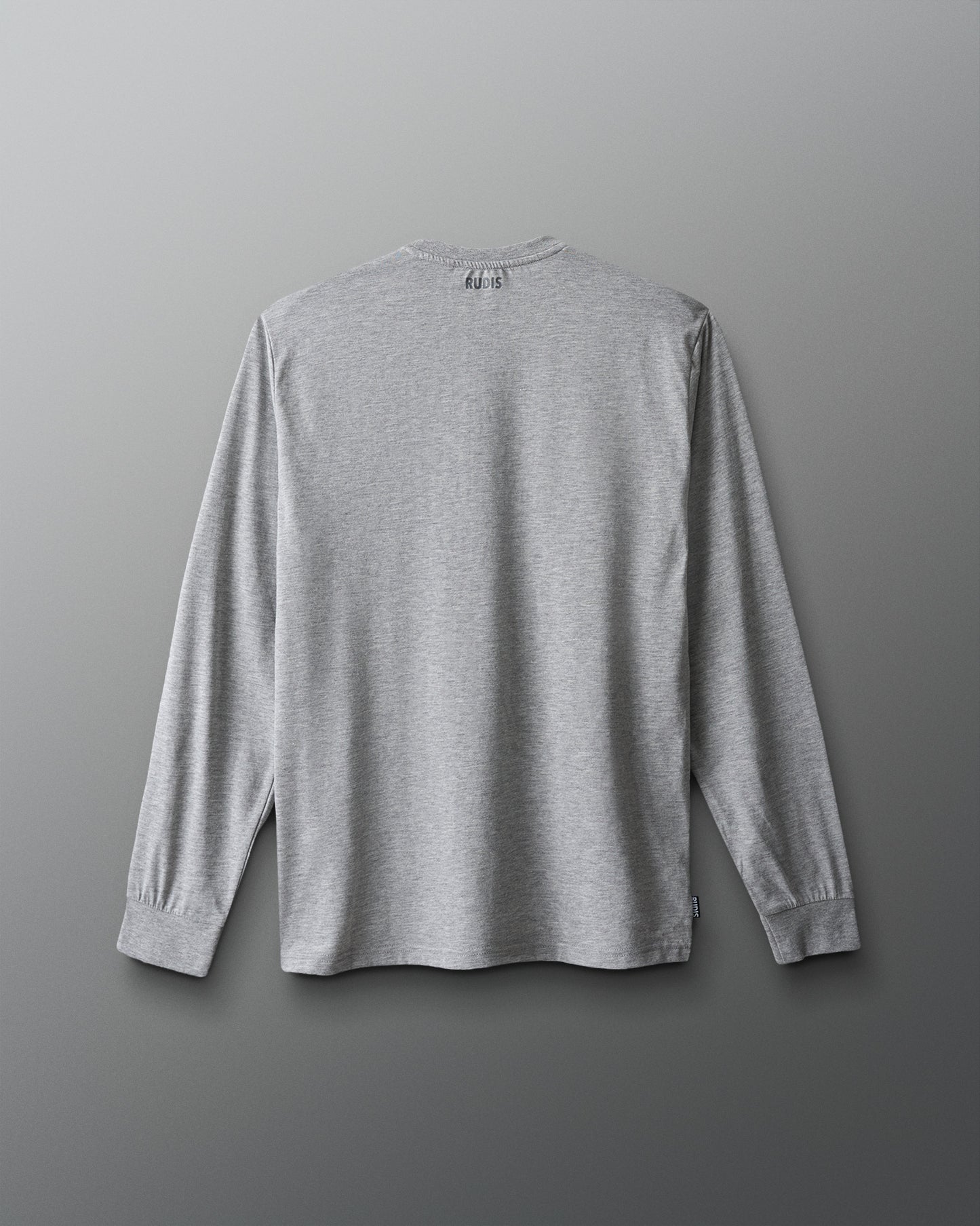 Gray long-sleeve shirt on a gray background
