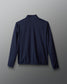 Navy blue long-sleeve shirt on a light gray background
