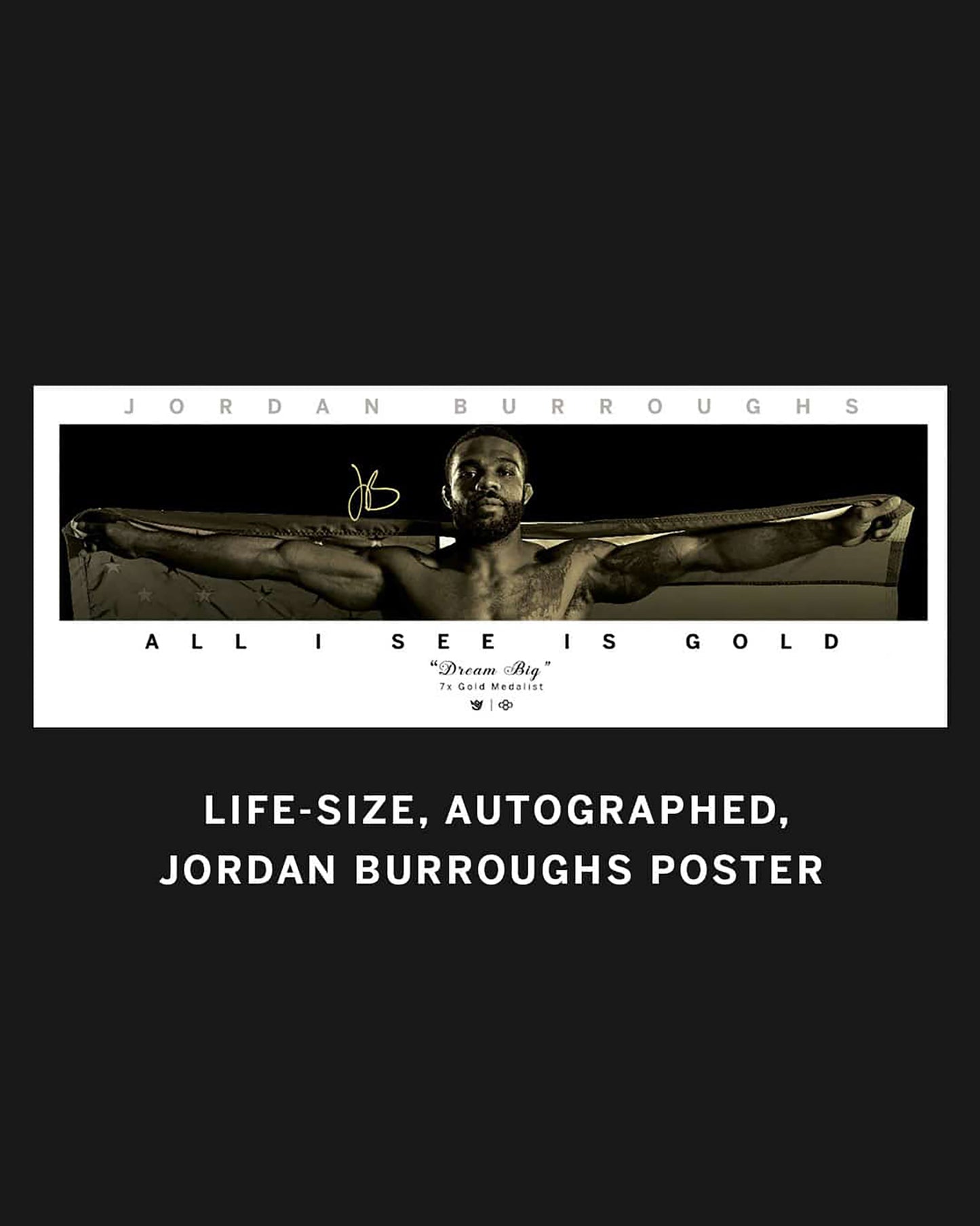 Life-Size Autographed JB Poster - 7X Gold Medalist