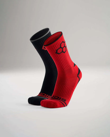 RUDIS Black/Red Knit Essential Socks (2 Pair)