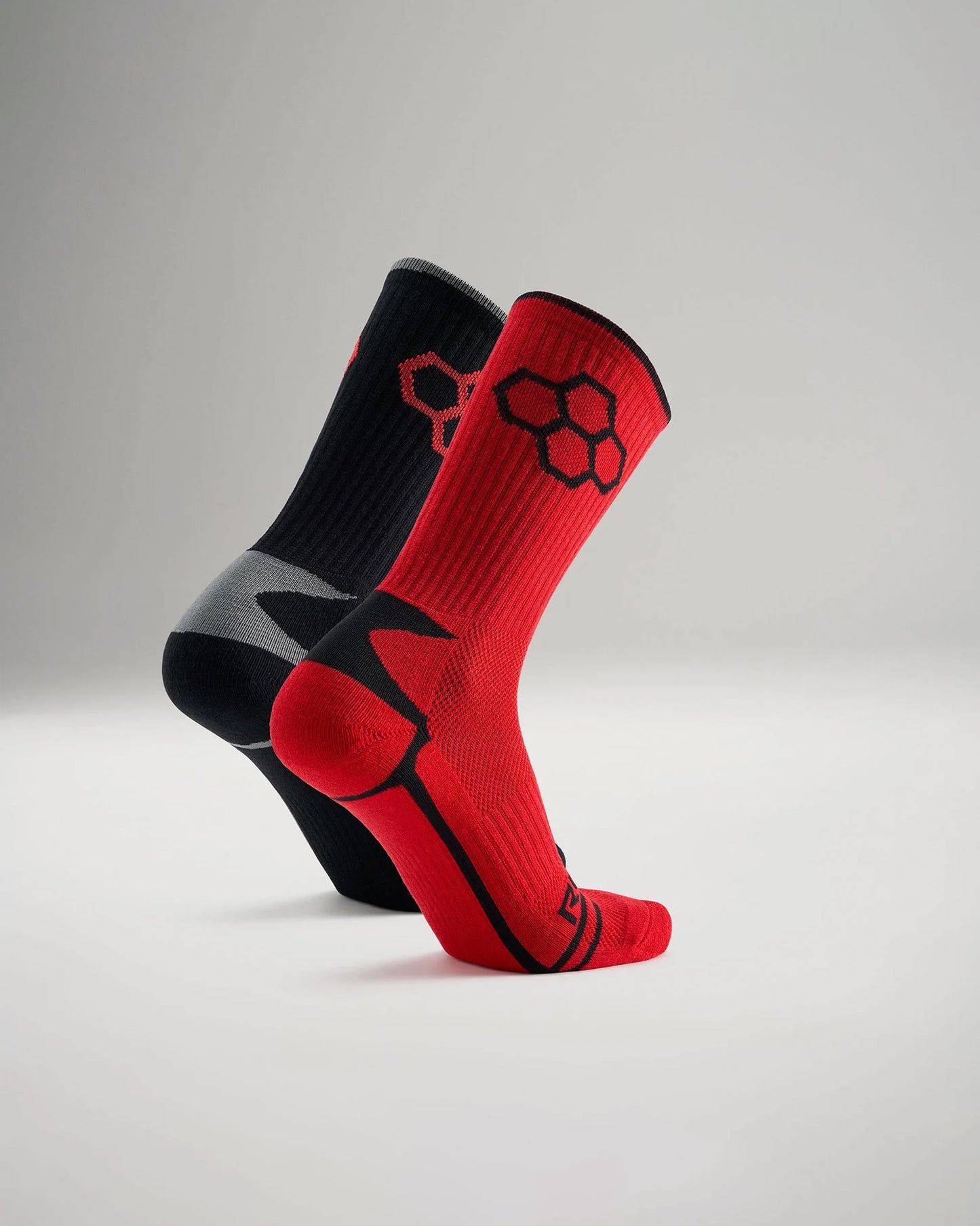 RUDIS Black/Red Knit Essential Socks (2 Pair)