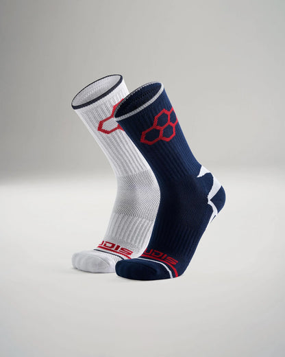 RUDIS Red/White/Navy Knit Essential Socks (2 Pair)
