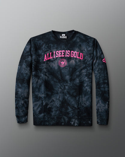 Pull ras du cou Tie Dye Academy de JB All I See Is Gold