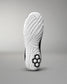 Close-up of a white Jordan Burroughs Wrestling shoes sole with a gray background