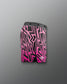 Pink and black patterned boxer briefs with 'RUDIS' branding on a gray background