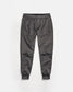 This image displays a pair of stylish dark gray athletic joggers featuring a fitted design and elastic cuffs ideal for both comfort and performance during workouts