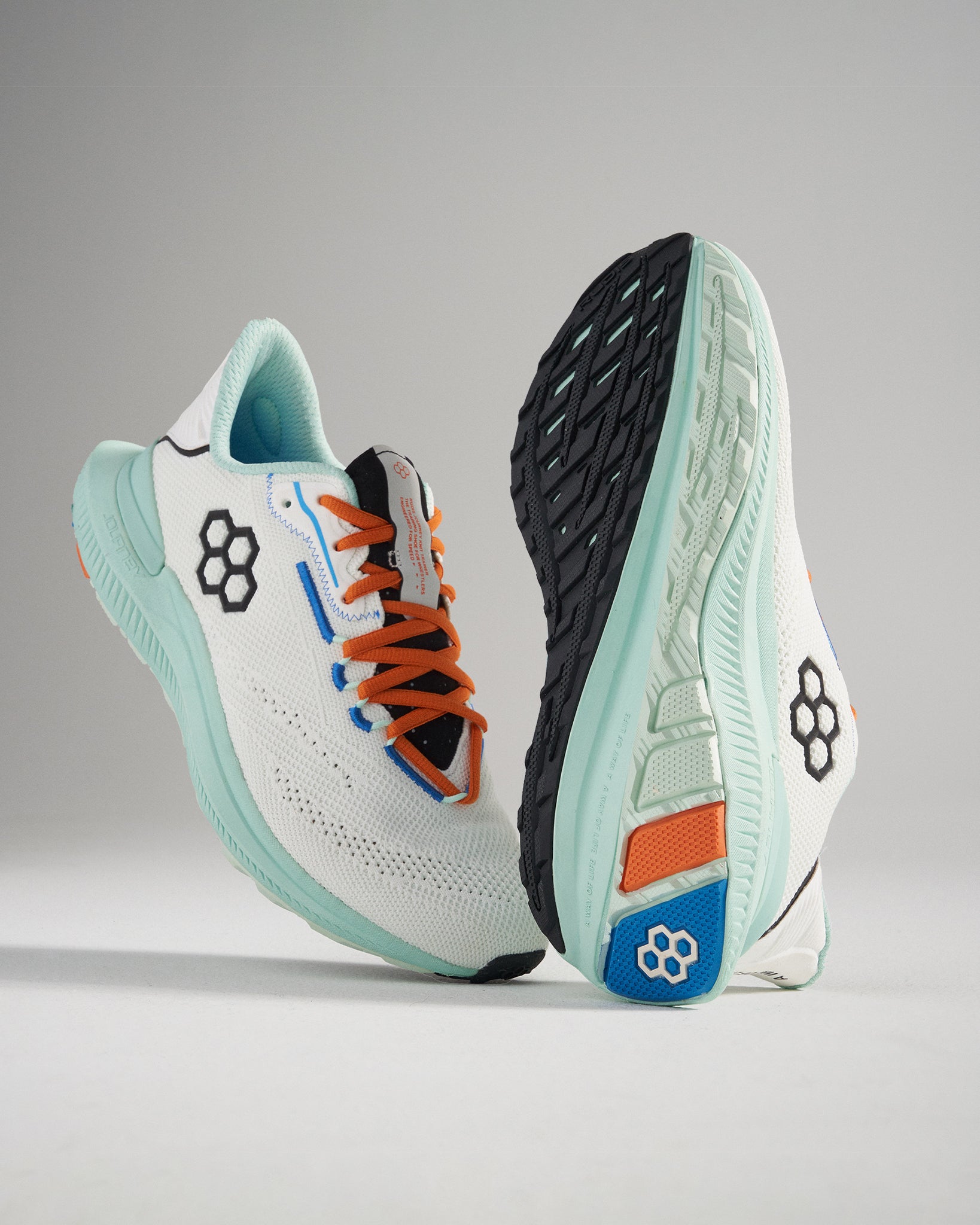 Light Blue and White Mens Knit Athletic Shoes RUDIS Journey Knit Training Shoes - Sky Blue - Conquer Every  main image 4