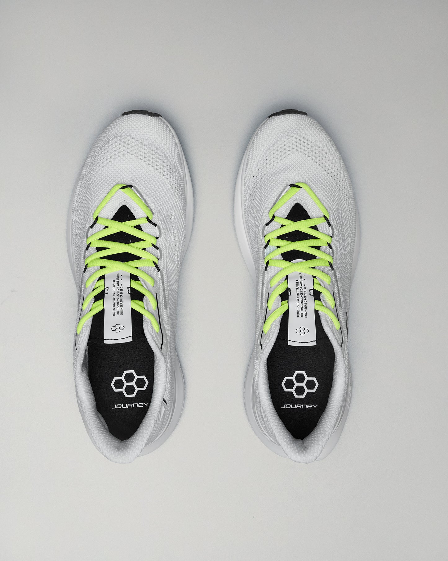 RUDIS Journey Knit Adult Training Shoes - White/Neon