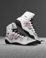 RUDIS Infinity Edge adult wrestling shoes in tactical gray with black outsole and red lace detailing