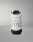 Rear view of RUDIS Infinity Edge wrestling shoe in tactical gray with padded ankle support and durable black outsole