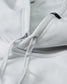 Close-up of the RUDIS Lacrosse Elite Terry Hoodie drawstrings and hood, showcasing premium French terry fabric, embossed drawcords, and refined construction details.