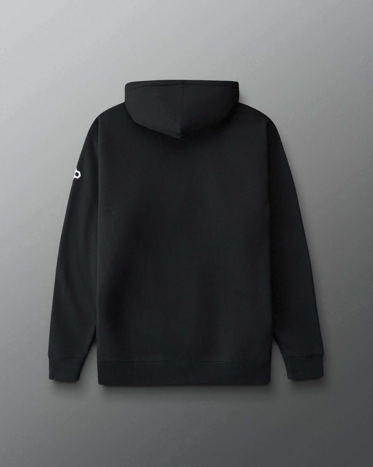 Black hoodie on a gray background