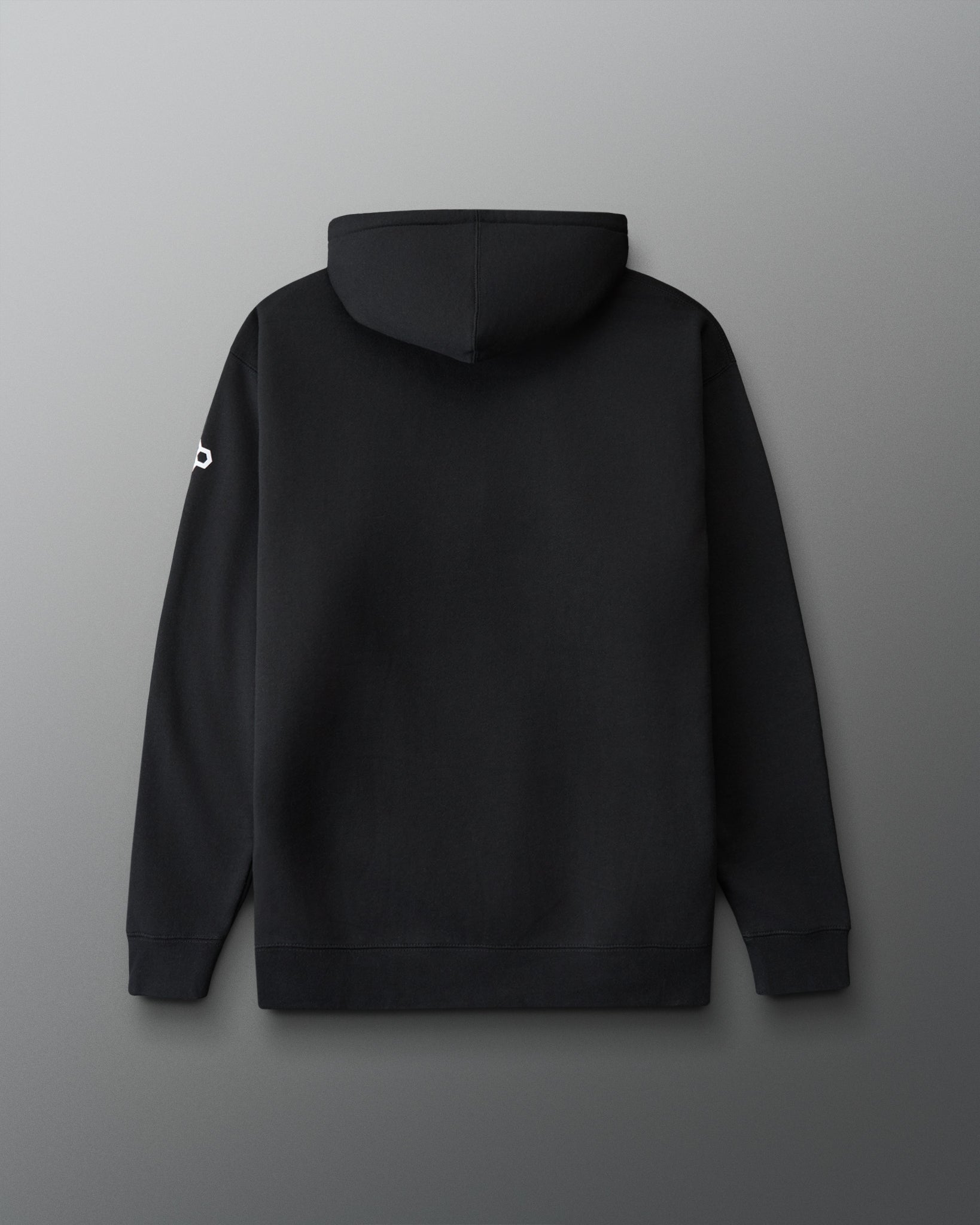 Black hoodie on a gray background