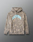Camouflage hoodie with 'LACROSSE' text on a gray background