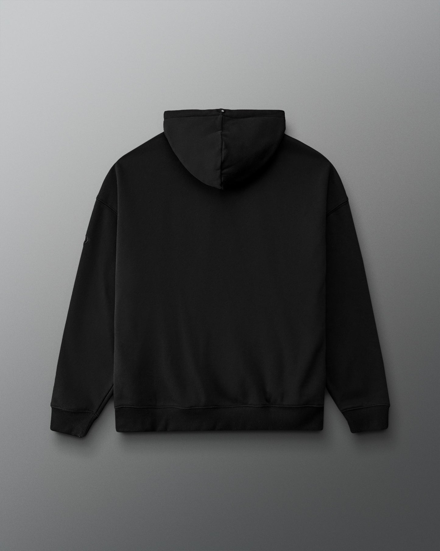 Black hoodie on a gray background