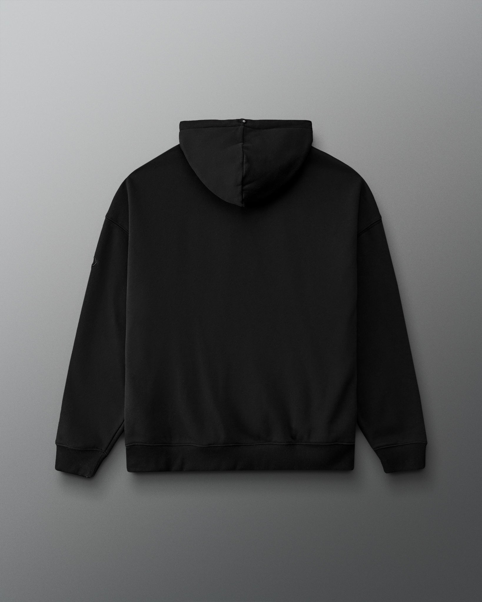 Black hoodie on a gray background