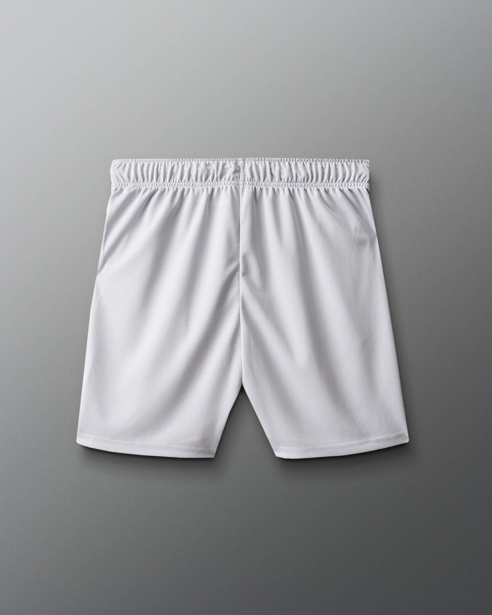White shorts on a gray background