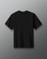 Black t-shirt on a gray background