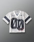 RUDIS Resolute Throwback lacrosse jersey in white mesh featuring a V-neck, black sleeve stripes, oversized "00" front number, Rocket logo, RUDIS logo, and breathable athletic construction.