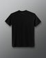 A black short-sleeve crewneck t-shirt shown from the back, featuring a small white 'RUDIS' logo printed inside the collar, displayed against a dark gray gradient background.