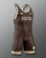 Brown wrestling singlet with 'United States Marine Corps' text on a gray background