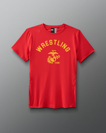 T-shirt de performance avec emblème de lutte USMC