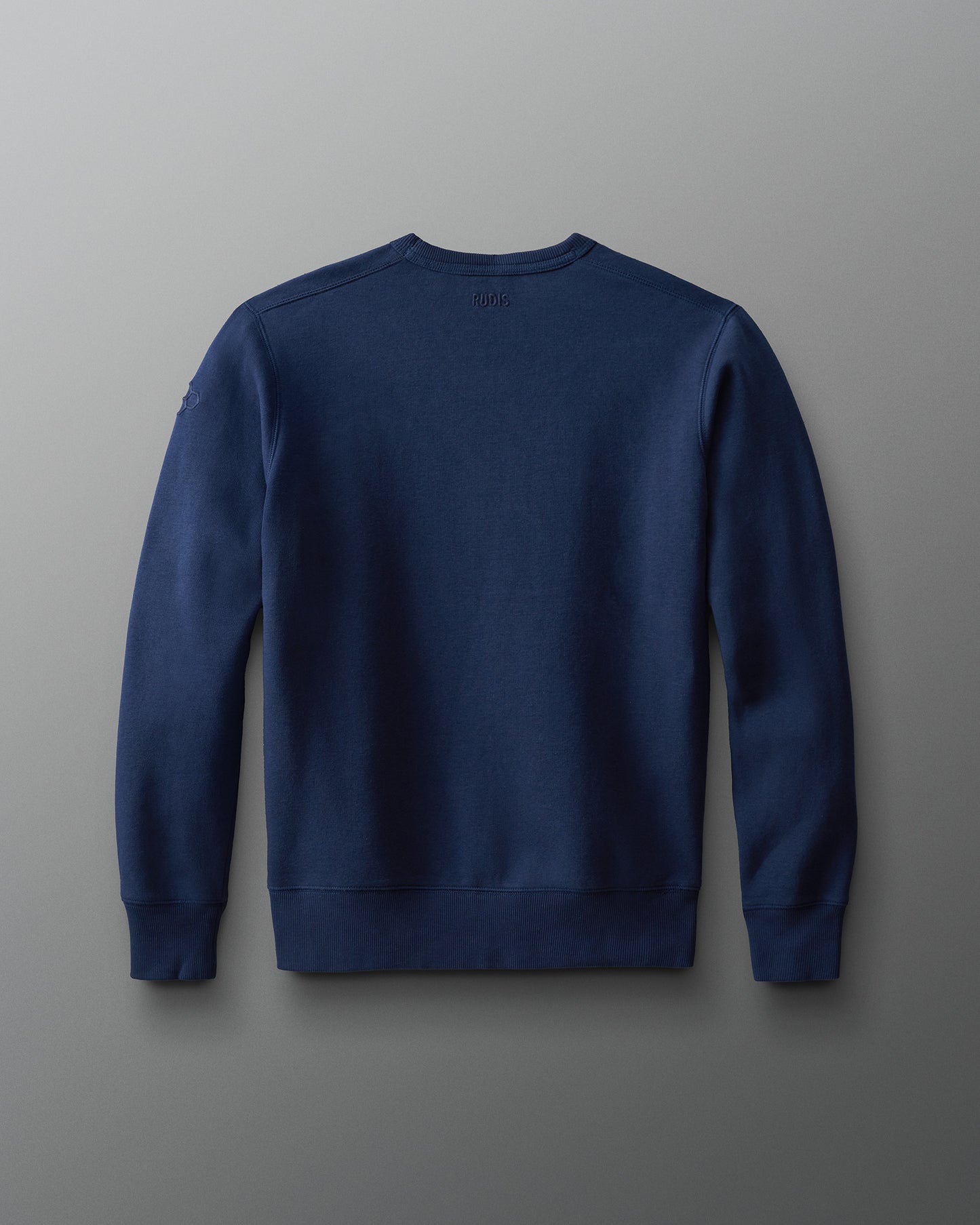 Blue sweatshirt on a gray background
